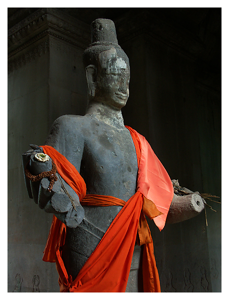 Sandsteinstatue in Angkor Wat - Siem Reap, Kambodscha