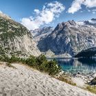 Sandstrand in den Schweizer Alpen