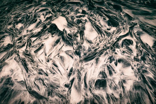 Sandstrukturen am Strand von San Augustin