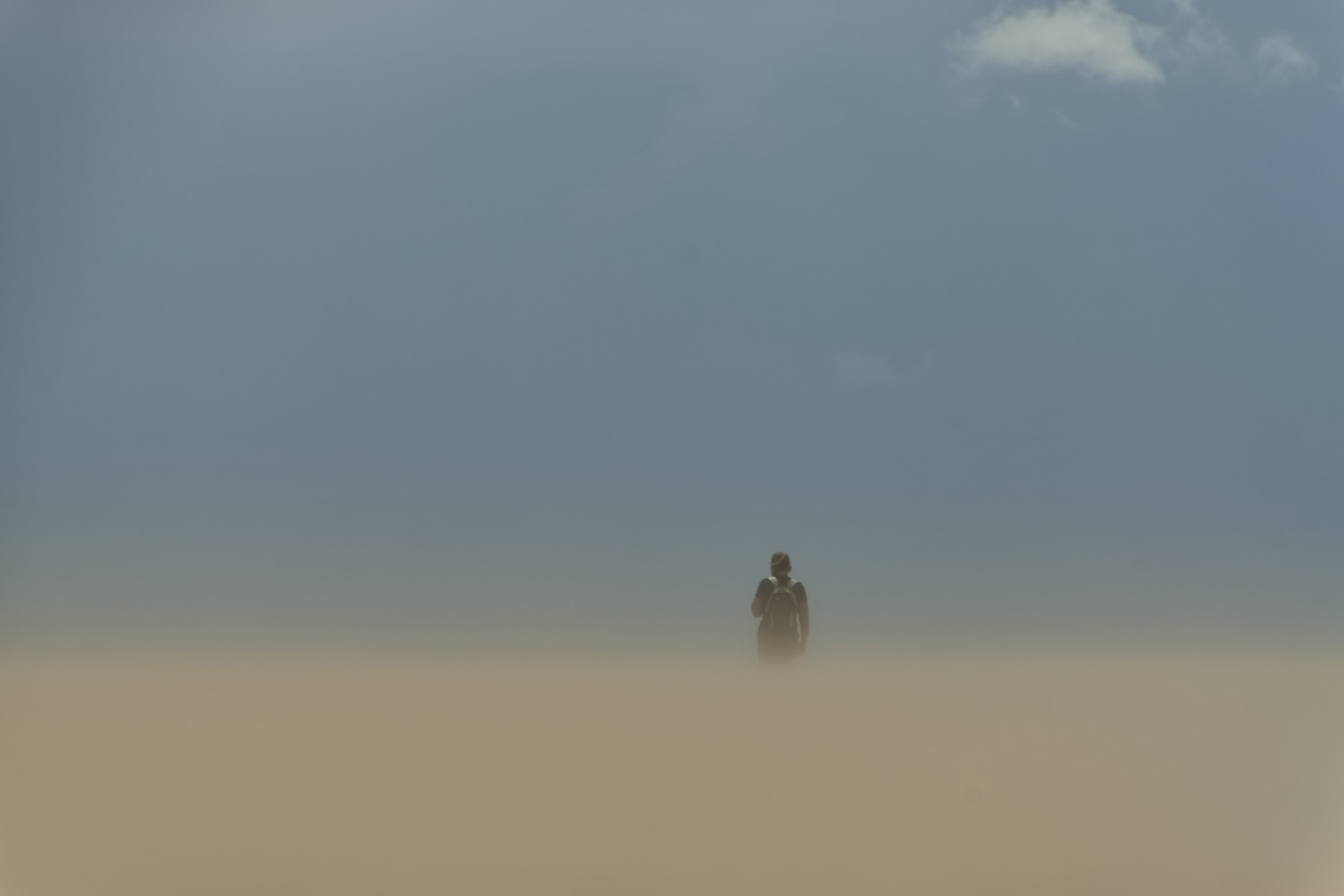 Sandsturm am Nordsee Strand