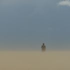 Sandsturm am Nordsee Strand