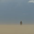 Sandsturm am Nordsee Strand