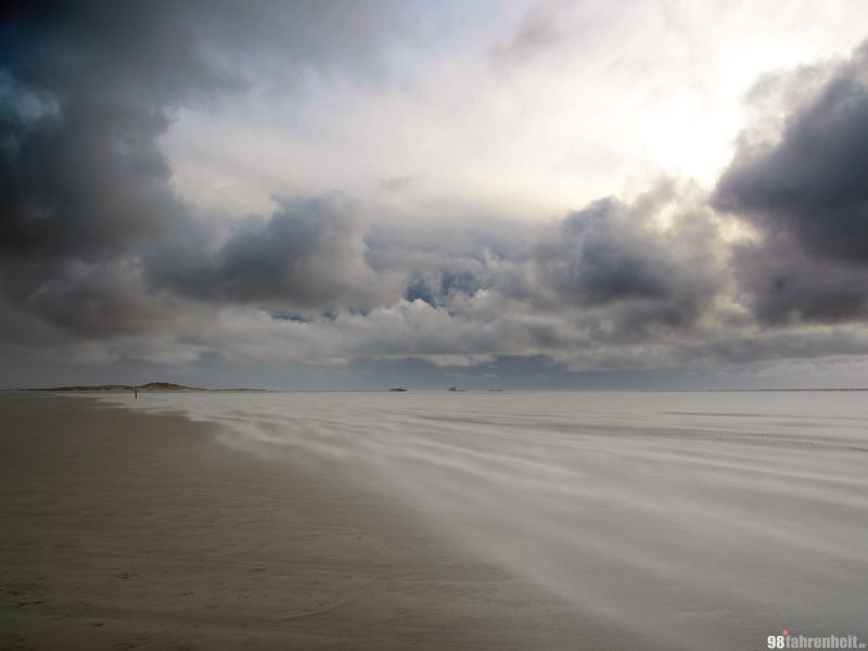 Sandsturm am Strand von St.Peter-Ording