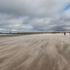 Sandsturm am Strand vor Warnemünde