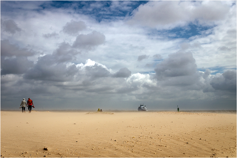 Sandsturm an der Ellenbogenspitze ...