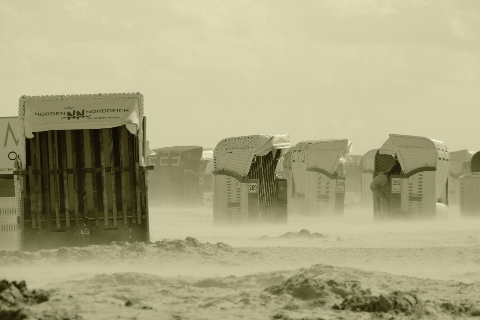 Sandsturm an der Nordsee