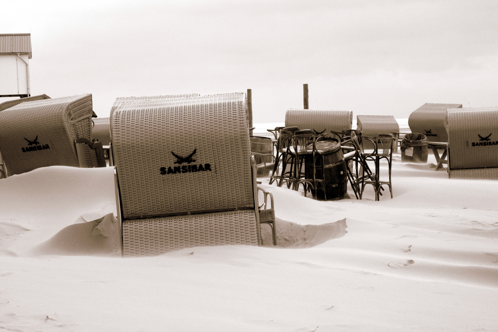 Sandsturm an der Nordsee in St.-Peter Ording