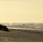 Sandsturm an der Nordsee (kein Sepia)