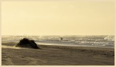 Sandsturm an der Nordsee (kein Sepia)