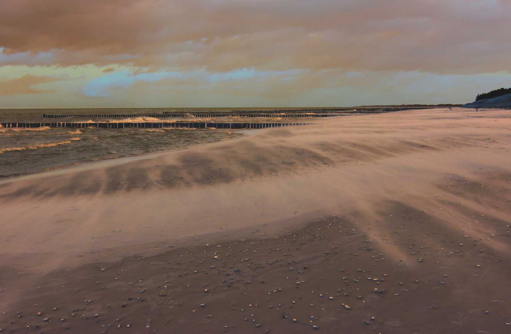 Sandsturm an der Ostsee