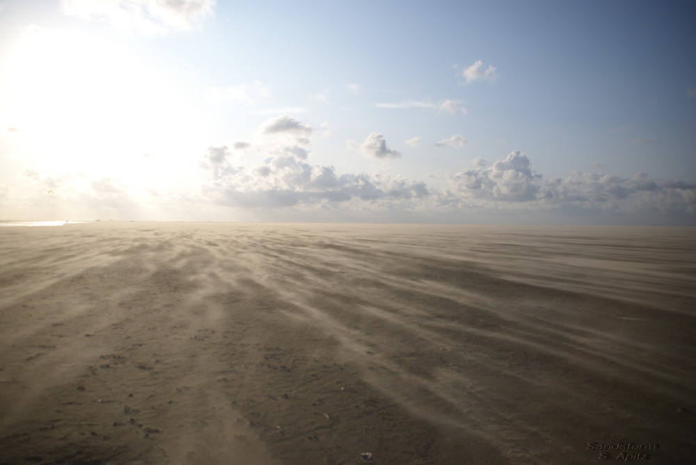 Sandsturm auf Borkum