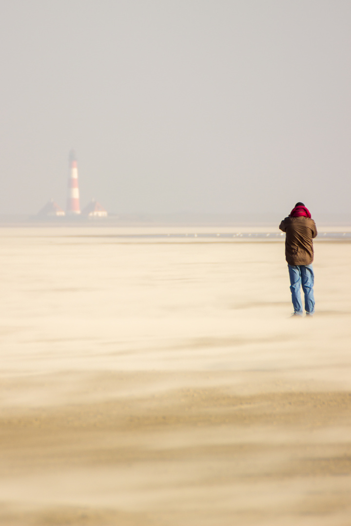 Sandsturm in Sankt Peter Ording