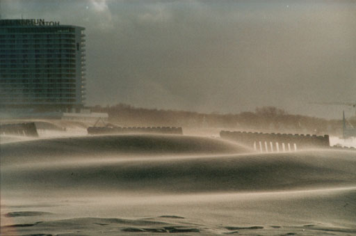 Sandsturm in Warnemünde (1998?)