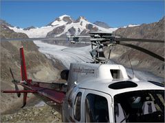 Sandsturm über dem Aletschgletscher