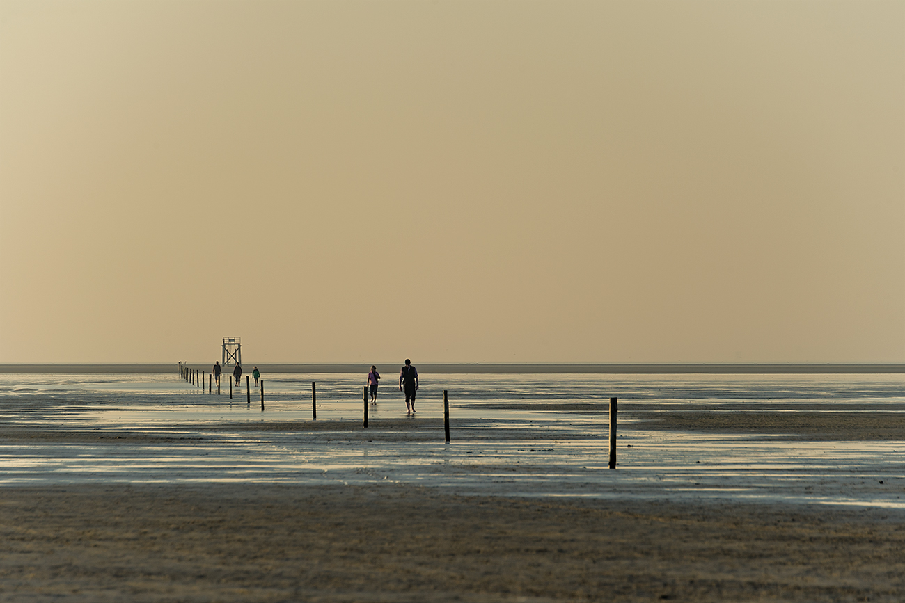 Sandwatt mit Rettungsbake