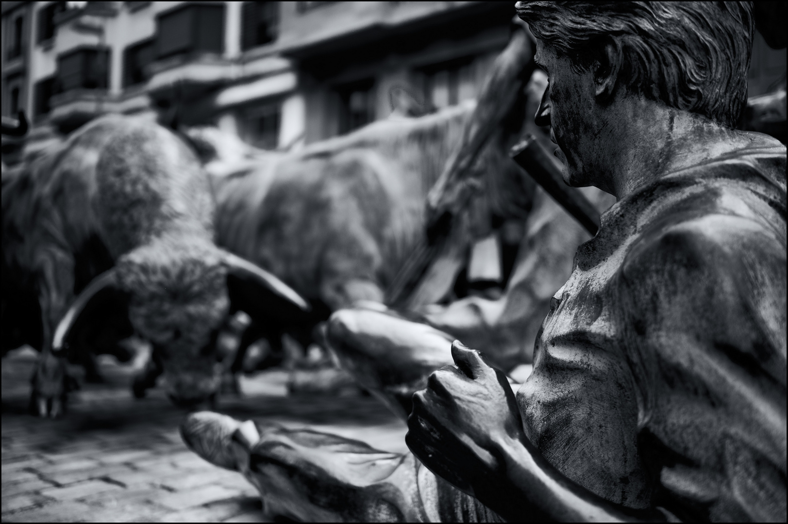 Sanermines, das Denkmal in Pamplona 01. 