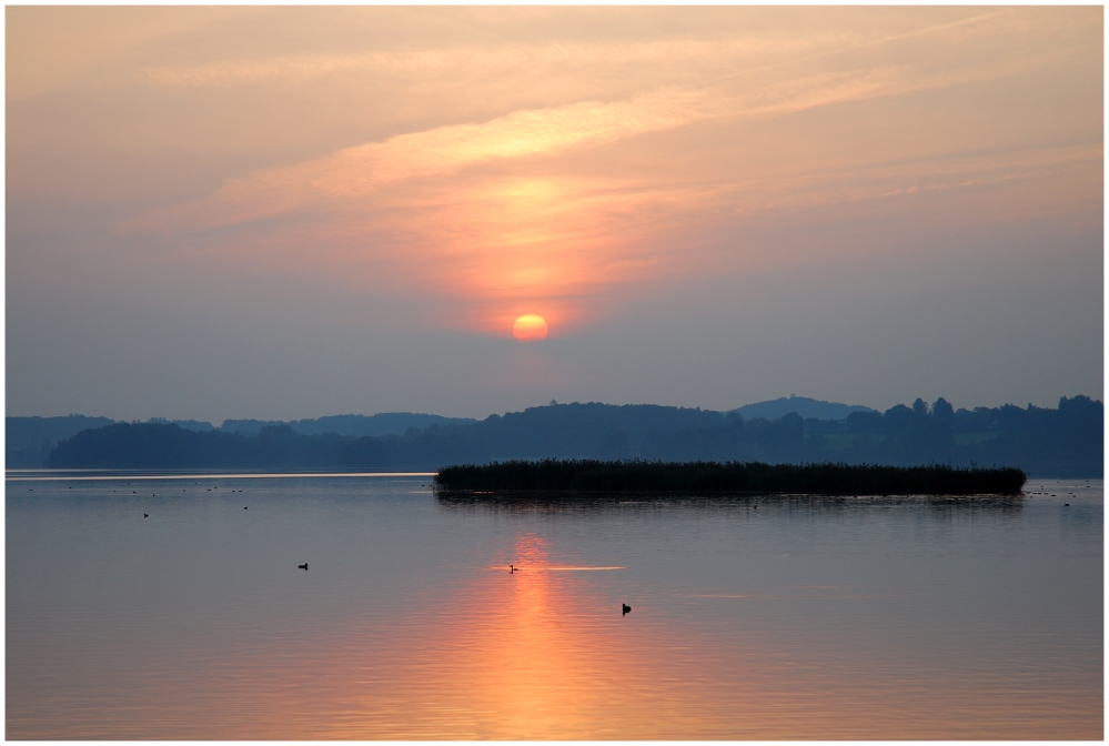 sanfter Sonnenuntergang