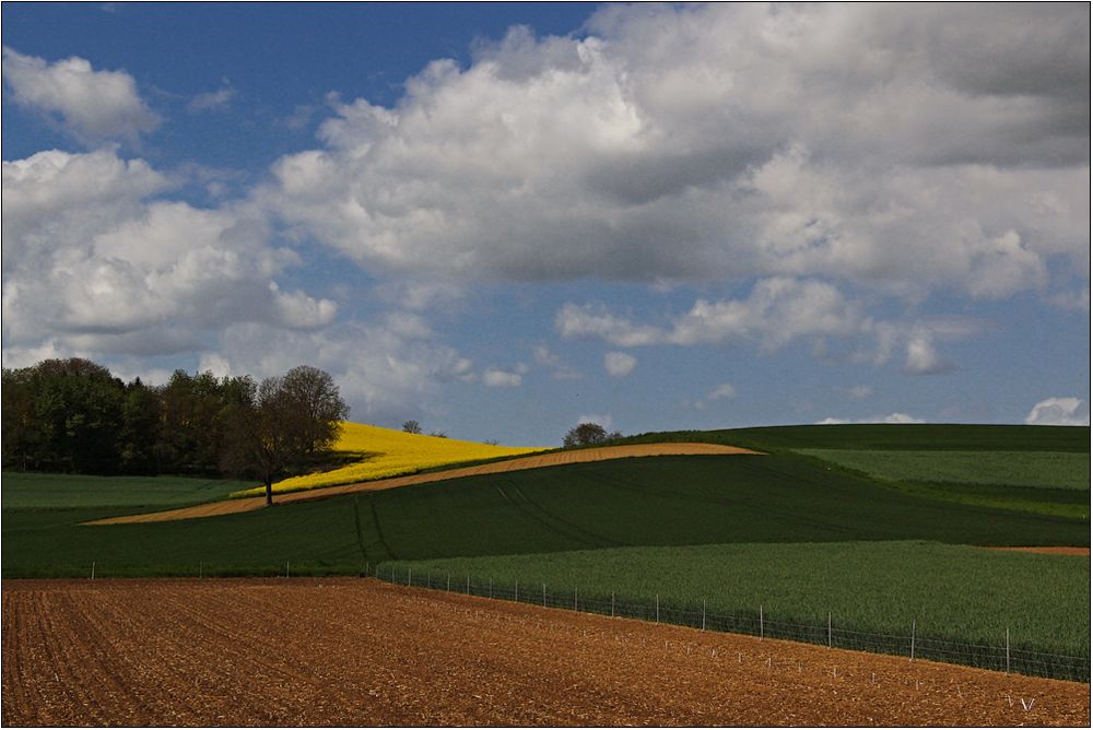 Sanftes Hügelland ...