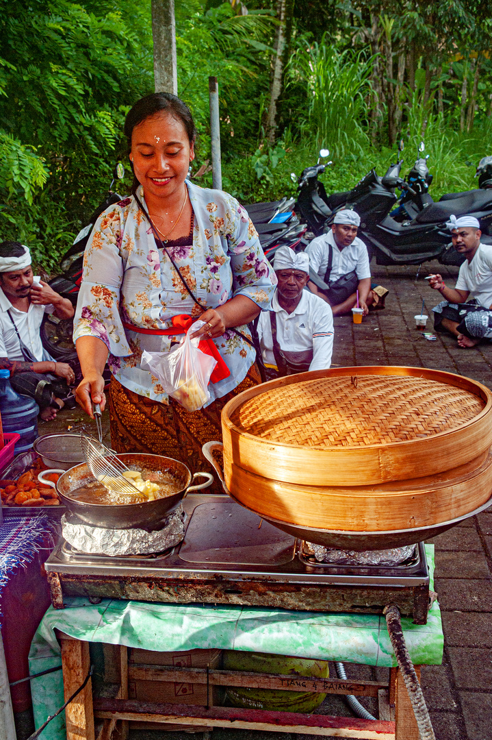 Sang Ayu cooking Balinese Dim Sum