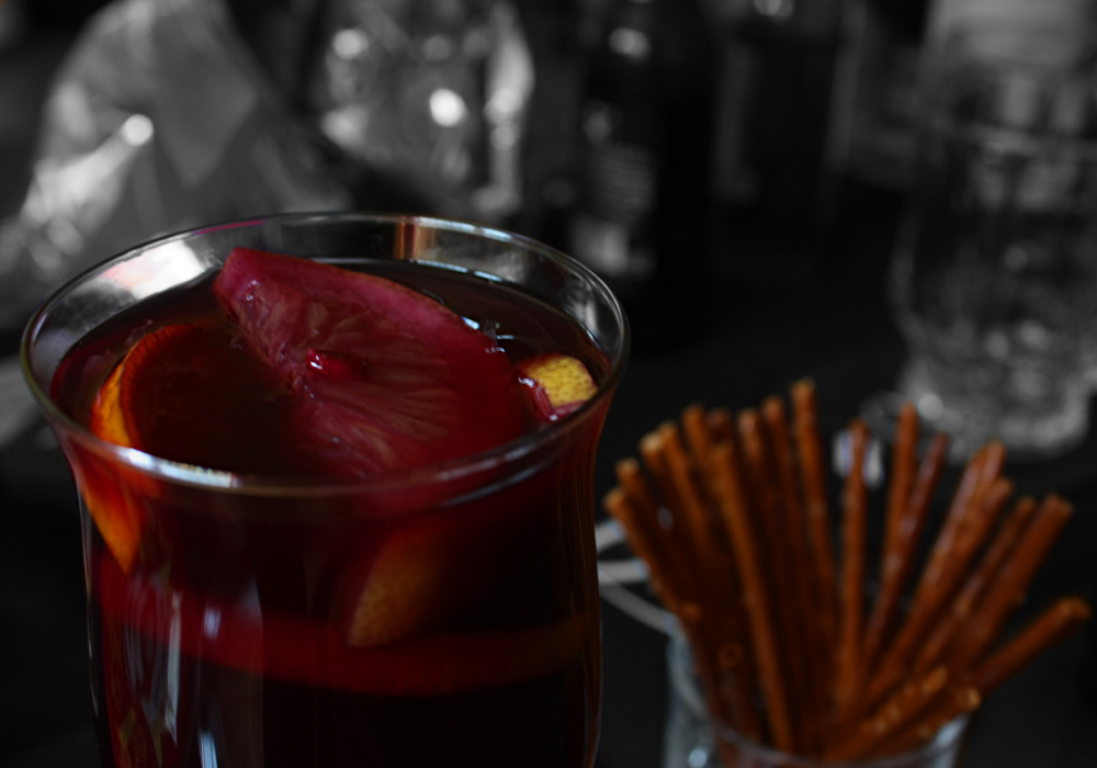 Sangria mit Salzstangen