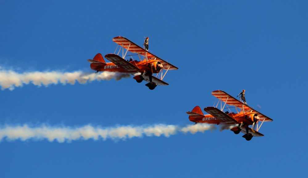 Sanicole Sunset Airshow Part 6 Breitling Wingwalkers