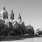 Sankt Lukas Kirche zu München am Isarufer