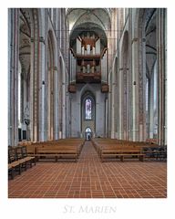 Sankt Marien in Lübeck " Blick zur Orgel...."