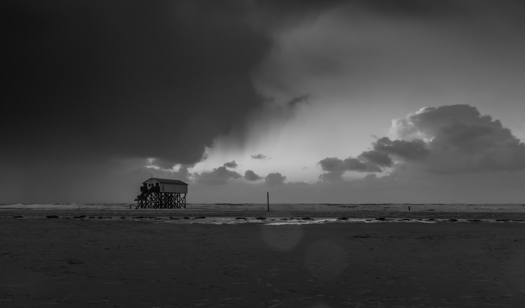 sankt peter ording an einem novembertag