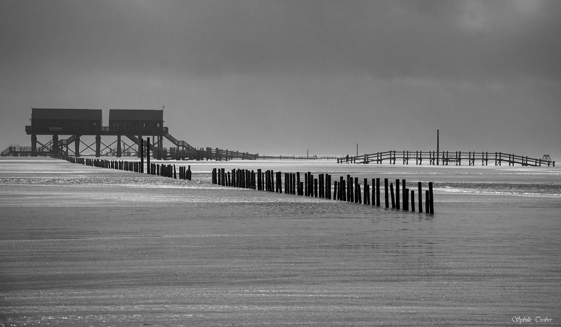 Sankt-Peter-Ording in s/w