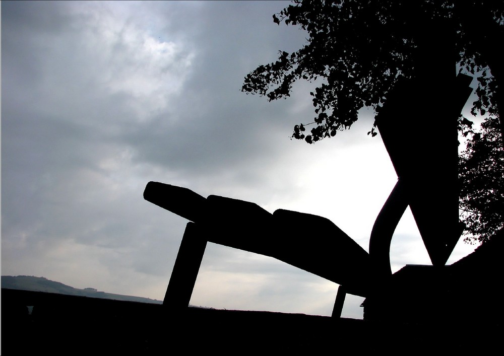 Sans ne vouloir éteindre ce crépuscule qui râle.. Moi le banc qui n'a plus d'amis seul de vous je m'