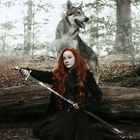 Sansa & her shadow wolf Lady