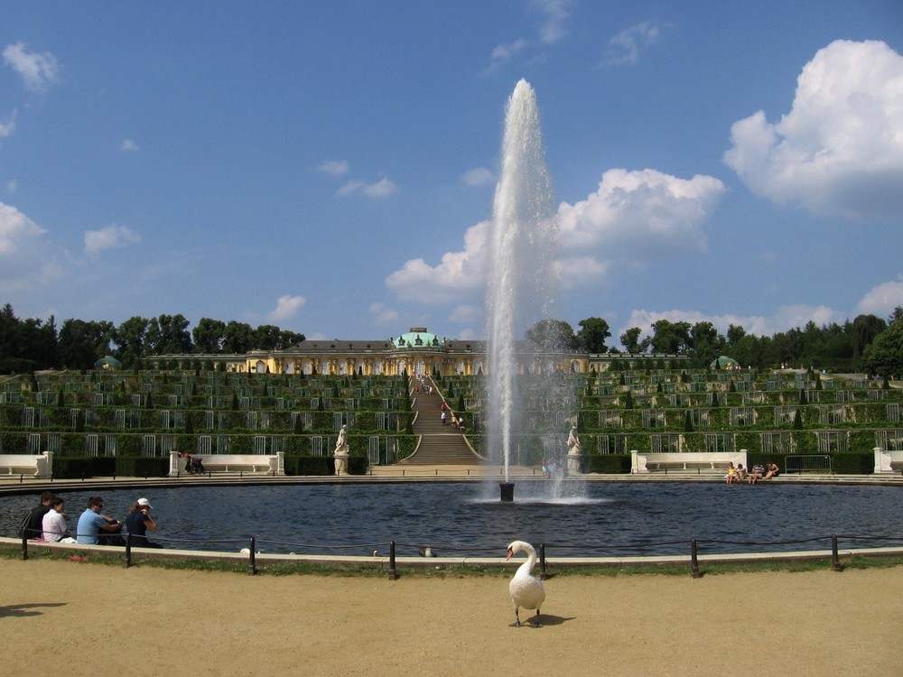 Sanssouci mit Fotomodell