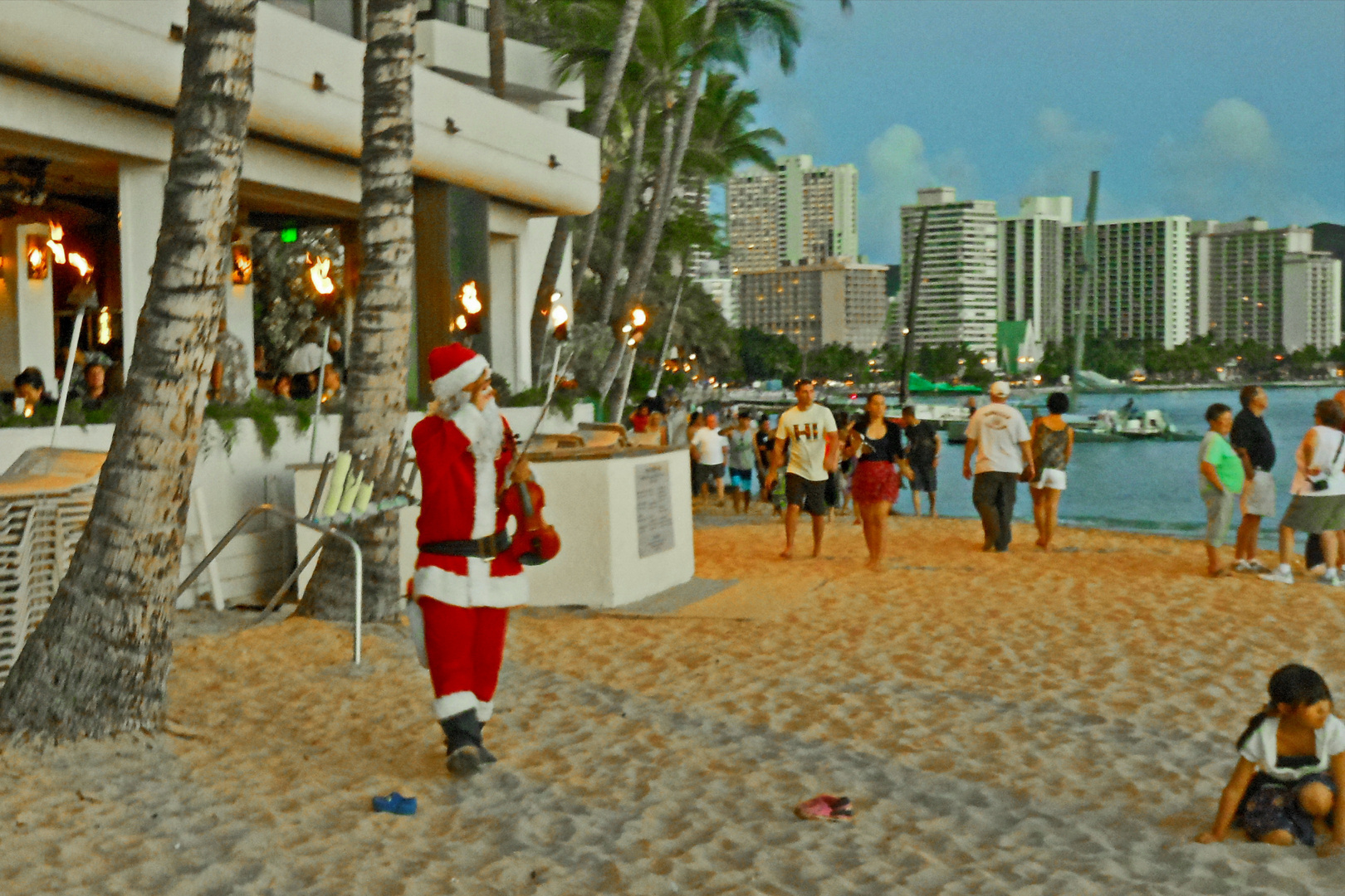 Santa Claus in Waikiki