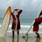 Santa Clause's on the beach...