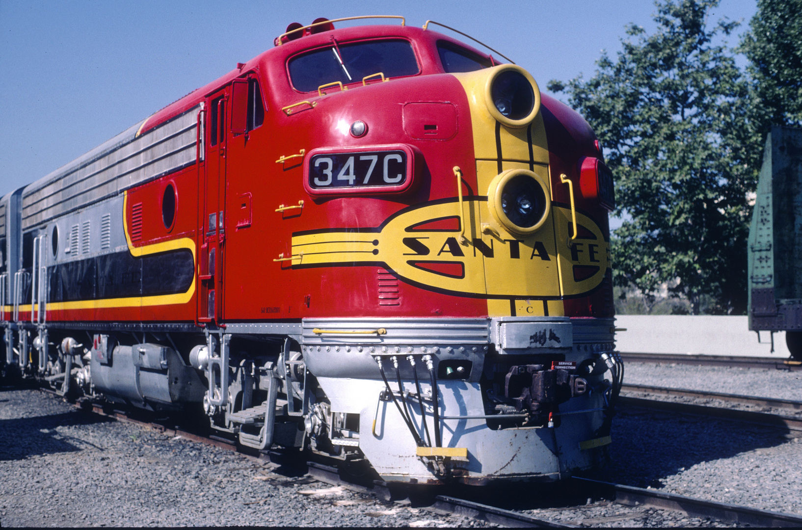 Santa Fe, ATSF #347C EMD F7A, California State Railroad Museum, Sacamento