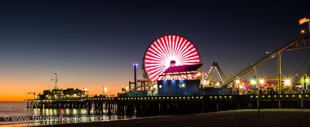 Santa Monica Pier bei Nacht