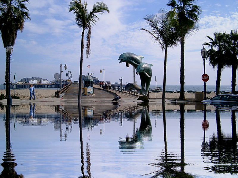 Santa Monica Spiegelung Wasser