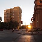 Santiago de Chile im Abendlicht.