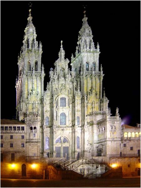 Santiago de Compostela bei Nacht