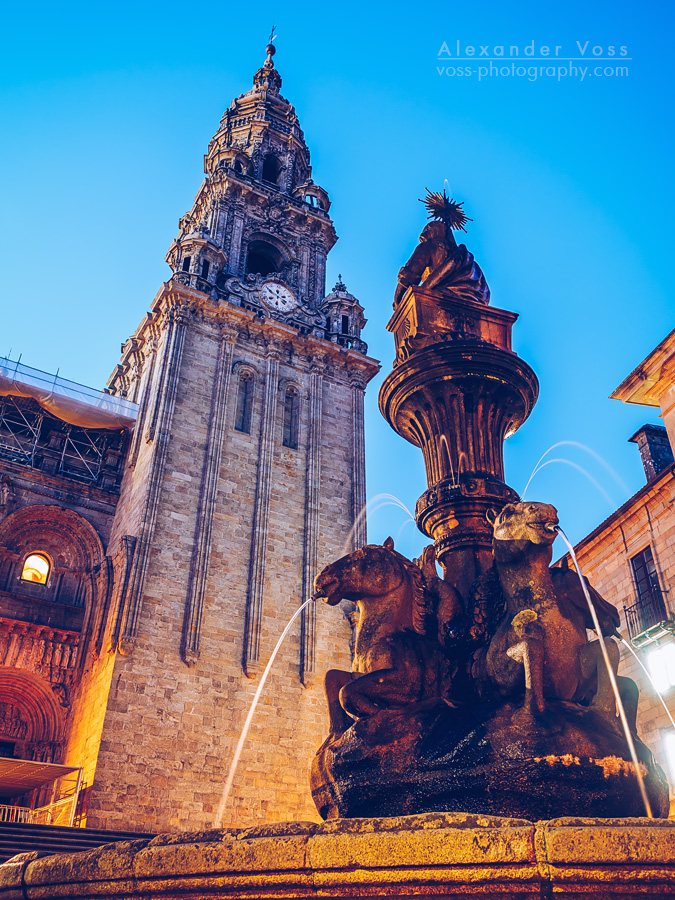 Santiago de Compostela - Kathedrale / Fonte dos Cabalos