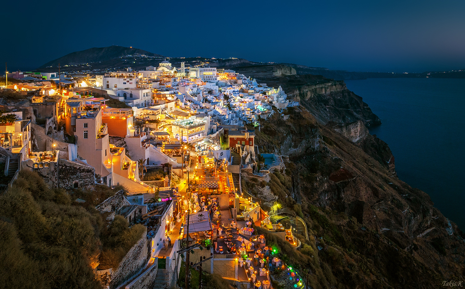 Santorin bei Nacht Foto Bild griechenland urlaub Santorin bei Nacht Foto Bild griechenland urlaub