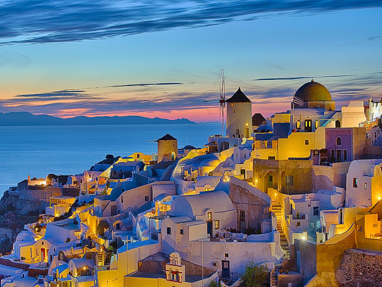 Santorin Oia Sonnenuntergang