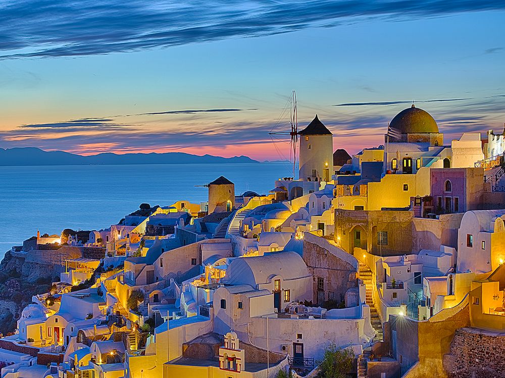 Santorin Oia Sonnenuntergang Foto & Bild europe, greece, santorini Bilder auf