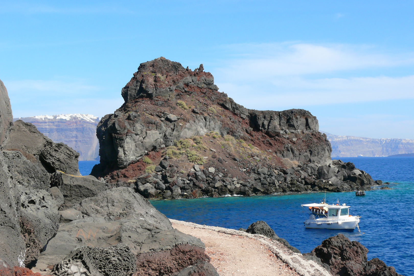 Santorin - Uferweg an der Caldera