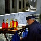 Santorin Weinverkäufer