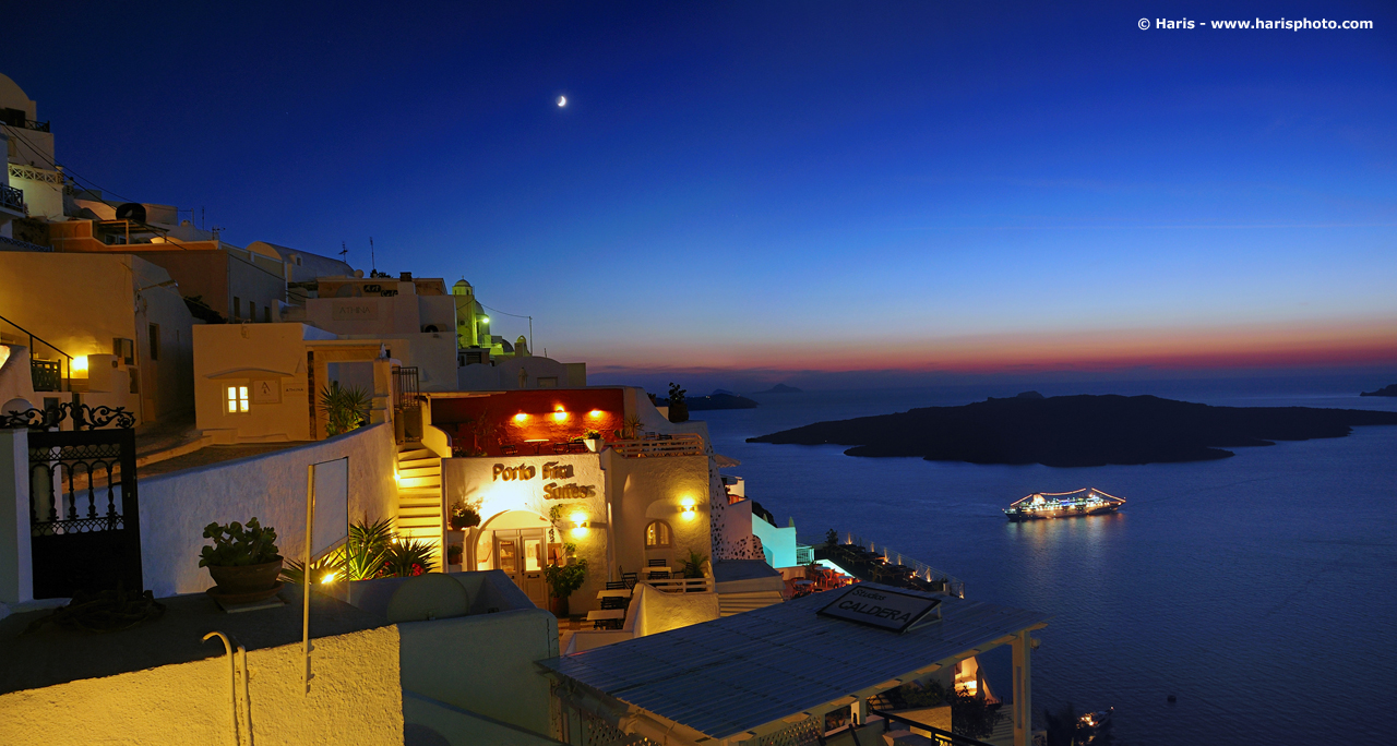 SANTORINI AT NIGHT