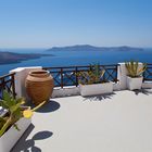 Santorini - Blick von der Terrasse