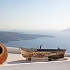Santorini - boat on rooftop