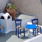 Santorini - Der Klassiker - Die blauen Stühle