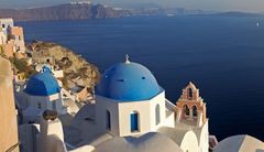 Santorini / Firà am späten Nachmittag